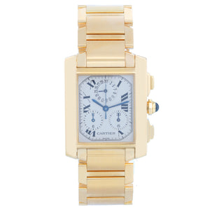 Cartier Tank Francaise Chronograph Men's Gold Quartz Watch W5000556 1830