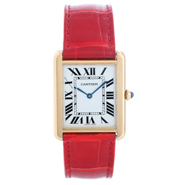 Cartier Tank Solo 18K Yellow Gold Men's Watch W1018855