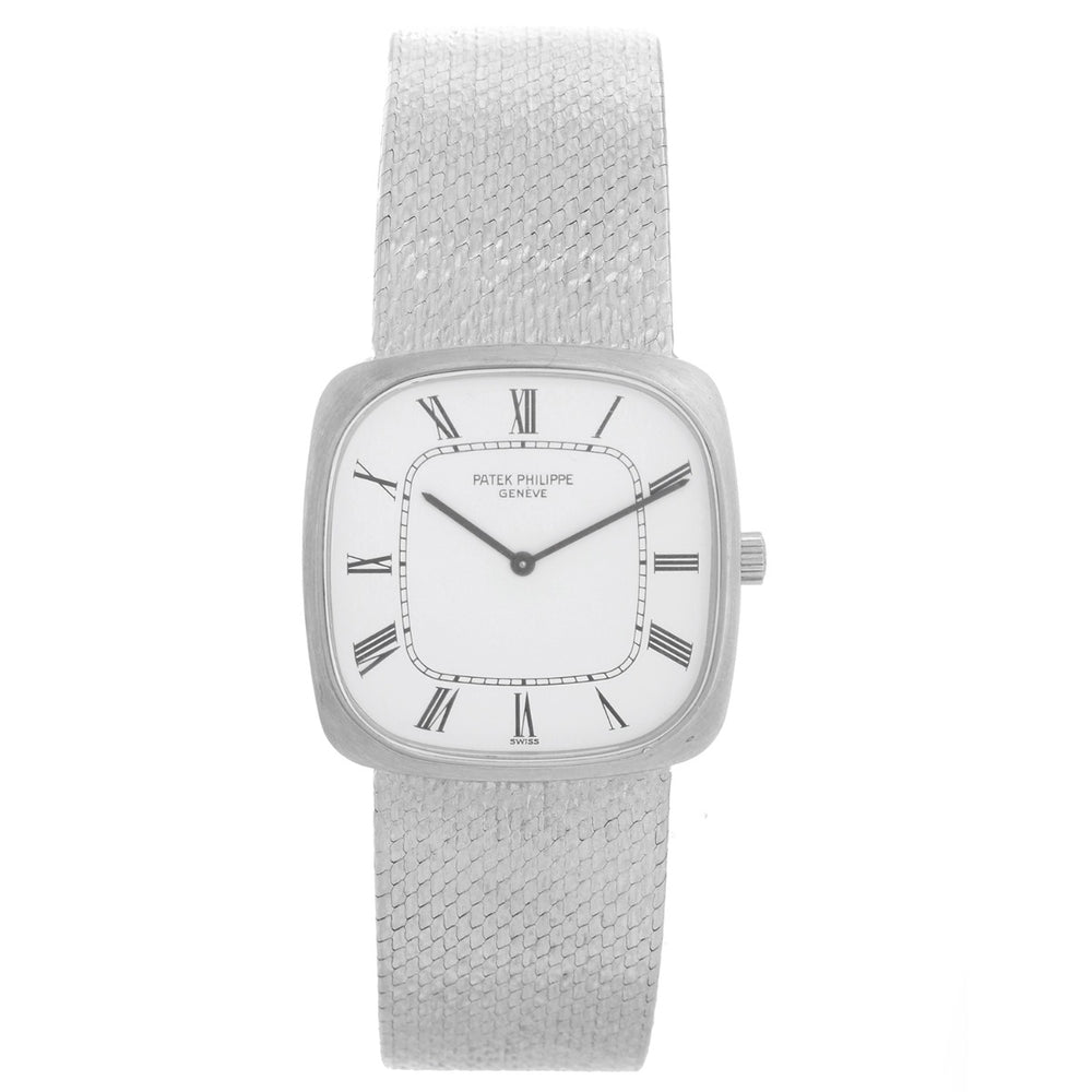 Patek Philippe 18k White Gold Golden Ellipse Men's Watch Ref. 3566