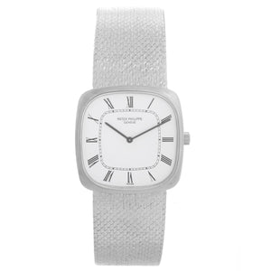 Patek Philippe 18k White Gold Golden Ellipse Men's Watch Ref. 3566