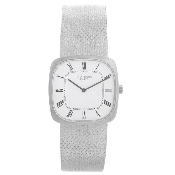 Patek Philippe 18k White Gold Golden Ellipse Men's Watch Ref. 3566