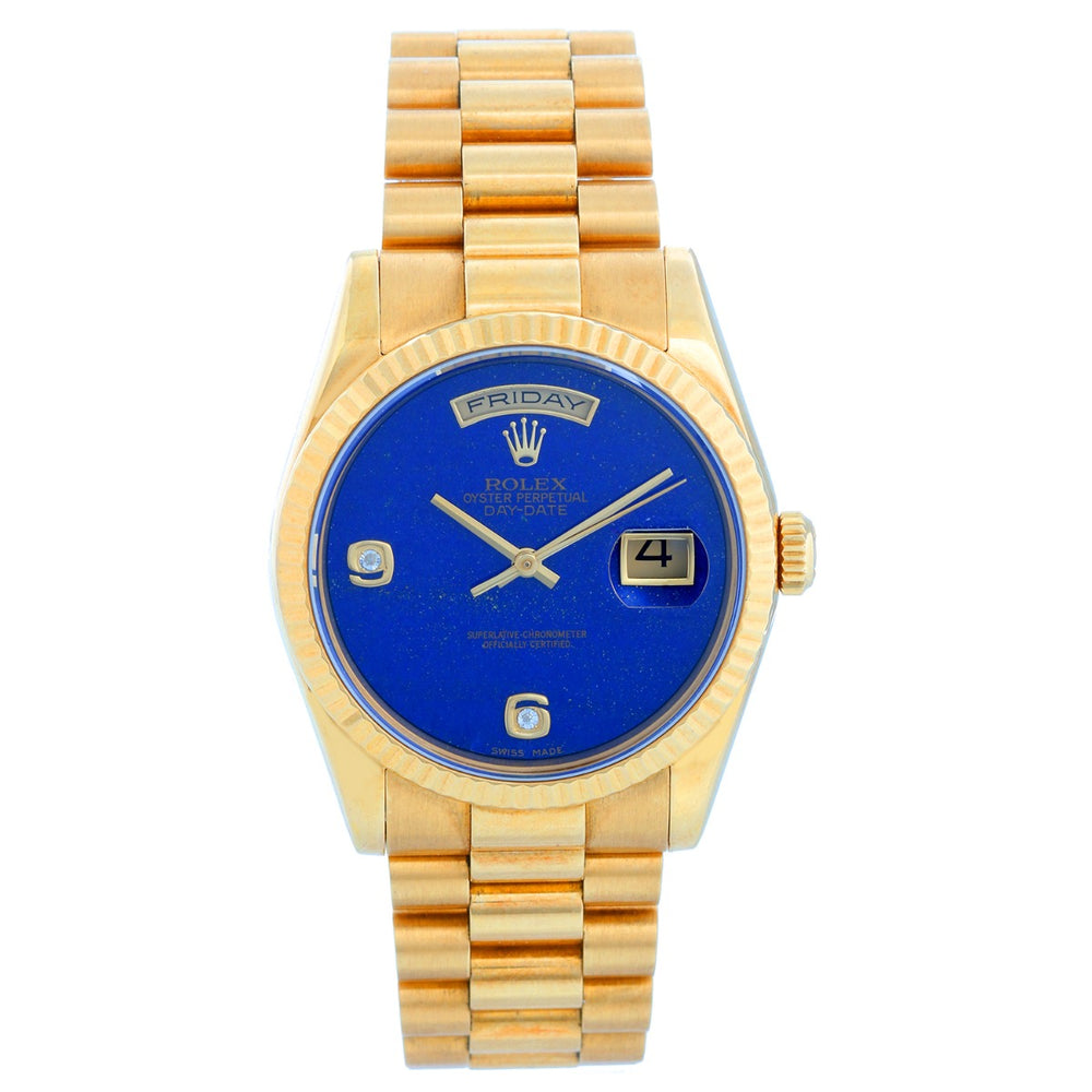 Rolex President Day-Date Men's 18k Yellow Gold Watch 118238