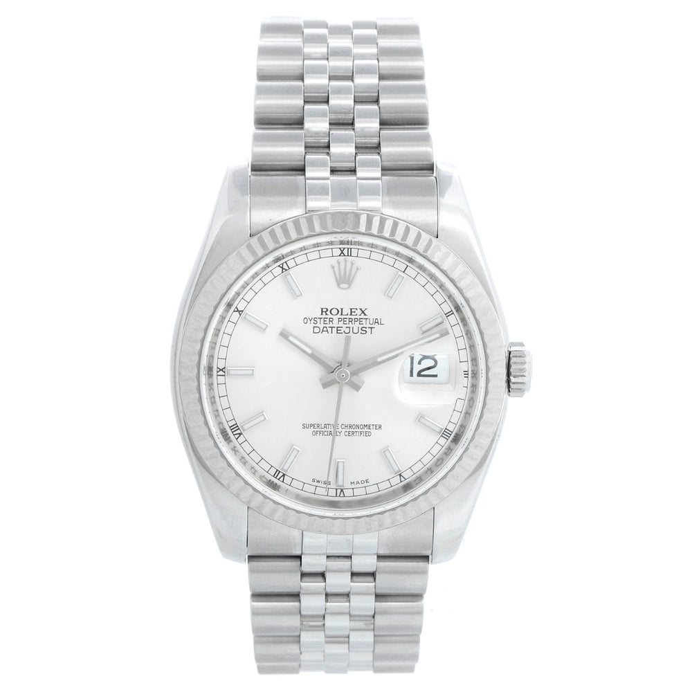 Rolex Datejust Men's Stainless Steel Silver Dial Watch 116234