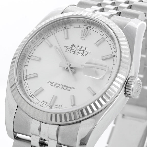 Rolex Datejust Men's Stainless Steel Silver Dial Watch 116234