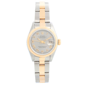 Ladies Rolex Datejust Watch with Smooth Gold Bezel 69163