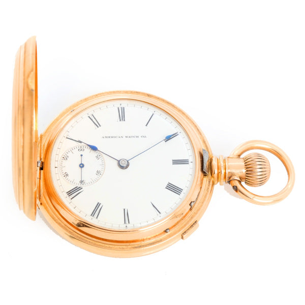 American Watch Co. Waltham 18K Yellow Gold Pocket Watch M1874