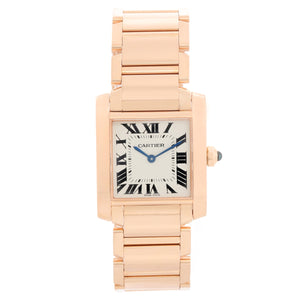 Cartier Tank Francaise Midsize 18k Rose Gold Watch WGTA0030