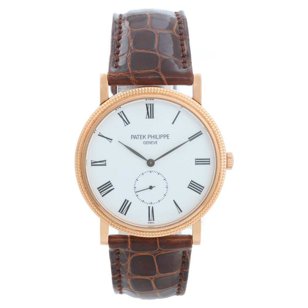 Rare Patek Philippe Calatrava 18k Rose Gold Men's Watch 5116R