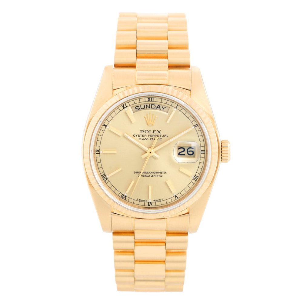 18k Yellow Gold Rolex President Day-Date Men's  Watch 18038