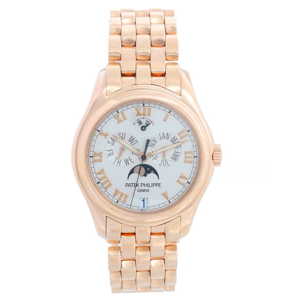 Patek Philippe Annual Calendar Men's 18k Rose Gold Moonphase Watch 5036R