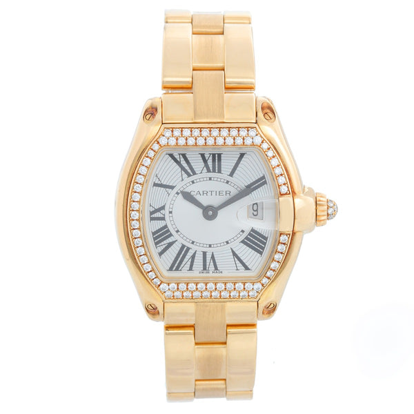 Cartier Ladies 18k Yellow Gold Diamond Roadster WE5001X1