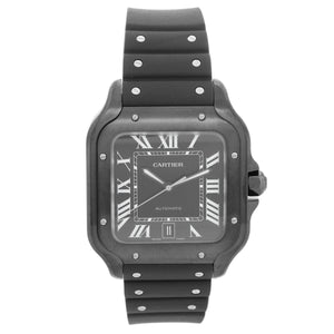 Cartier Santos de Cartier Black Steel Mens Watch WSSA0039