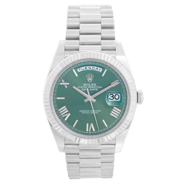 Rolex Day-Date 40 President 18k White Gold Men's 40mm Watch 228239