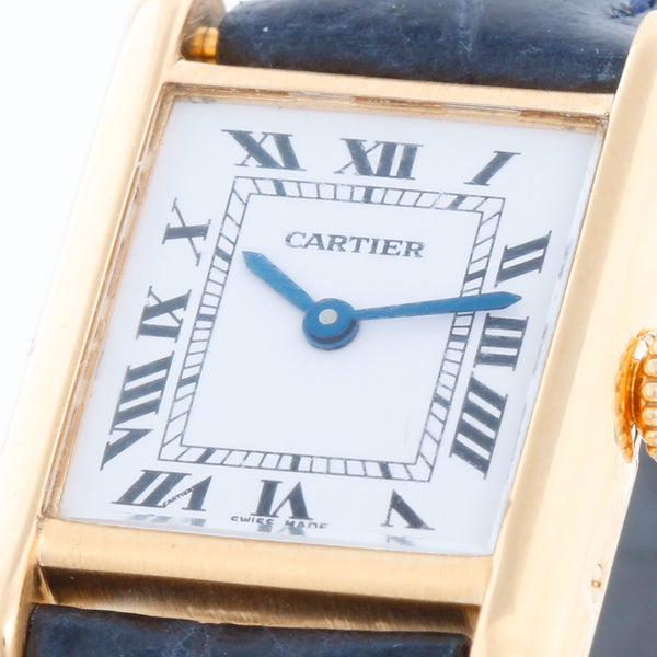 Vintage Ladies 18k Gold Cartier Tank Watch