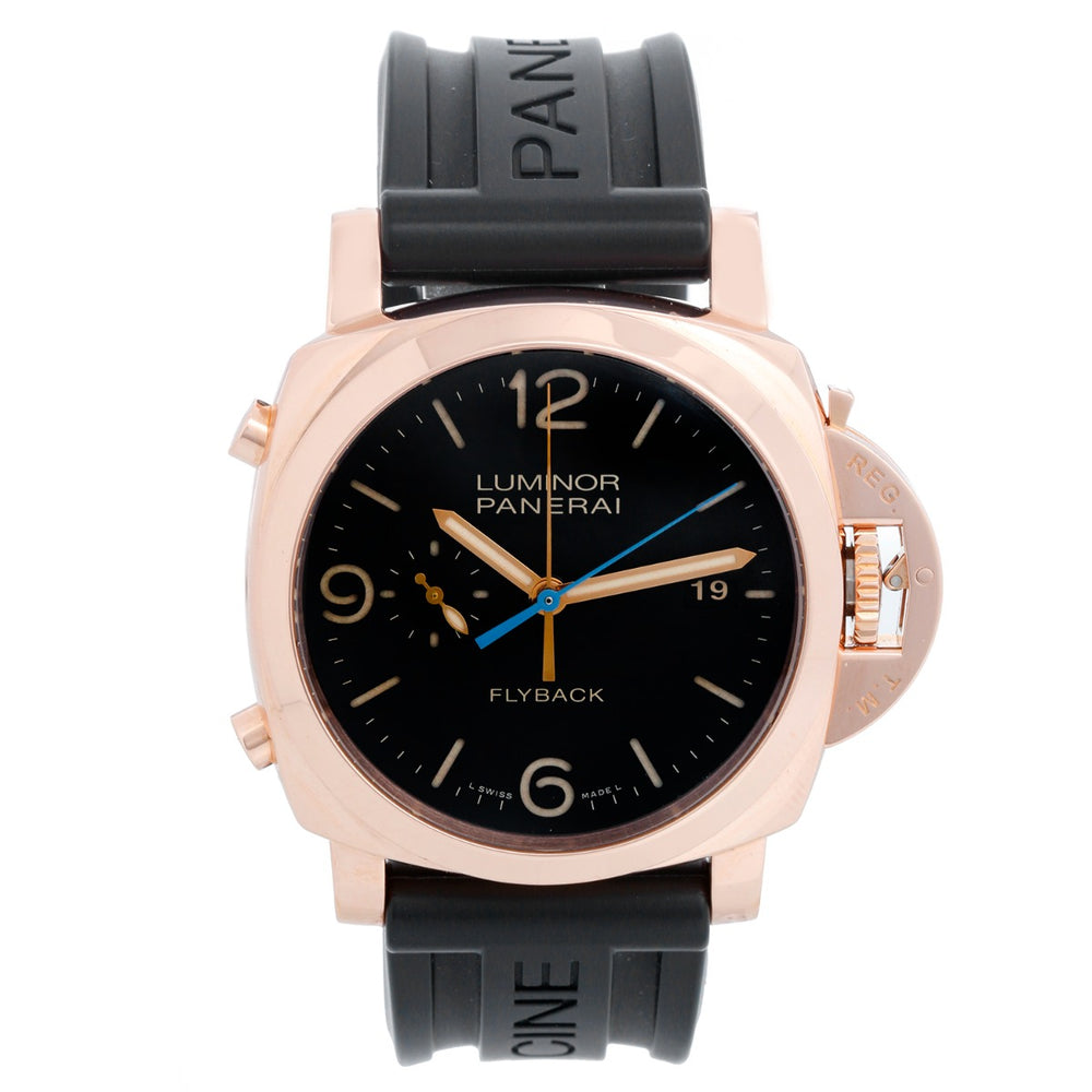 Panerai Luminor Chrono Flyback Men's 18K Rose Gold Watch PAM 00525