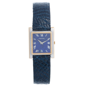 Vintage Ladies Cartier Tank Lapis Lazuli Watch