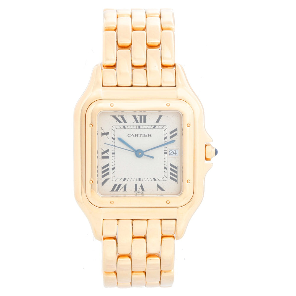 Cartier Jumbo Panther 18k Yellow Gold Men's Quartz Watch with Date