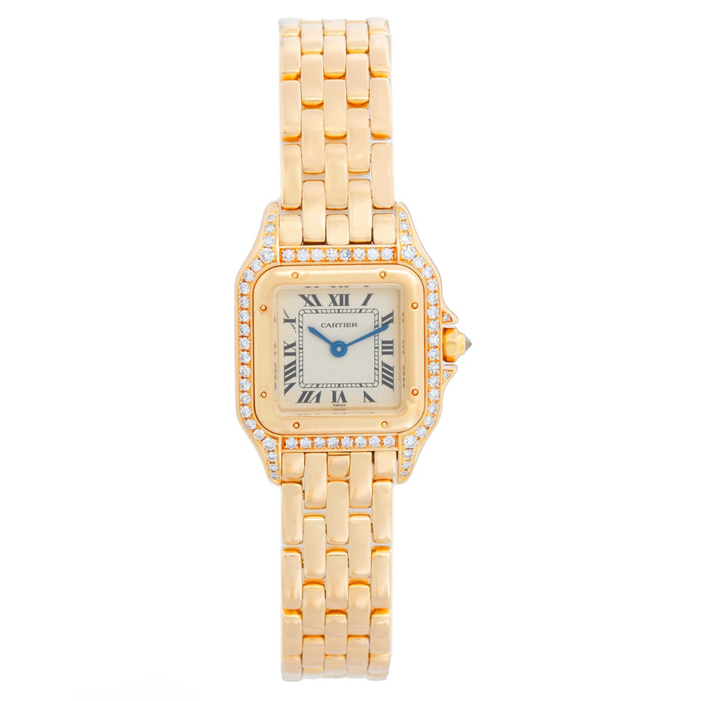 Cartier Panther Ladies 18k Yellow Gold Panthere Watch W25022B9