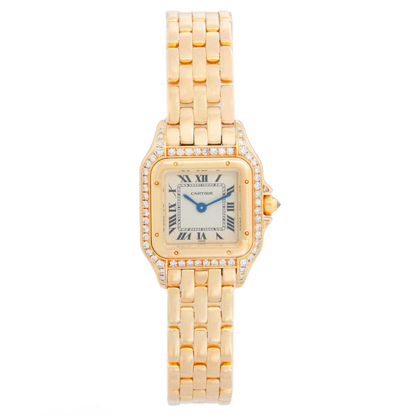 Cartier Panther Ladies 18k Yellow Gold Panthere Watch W25022B9