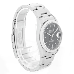 Rolex Datejust Men's Stainless Steel Watch 16200 Black Dial