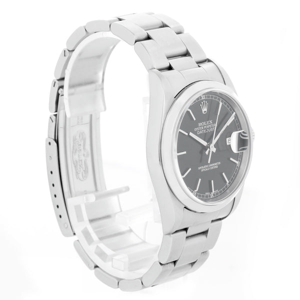 Rolex Datejust Men's Stainless Steel Watch 16200 Black Dial