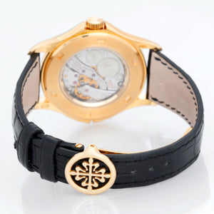 Collectible Patek Philippe Travel Time Men's 18k Yellow Gold Watch 5134-J or 5134J