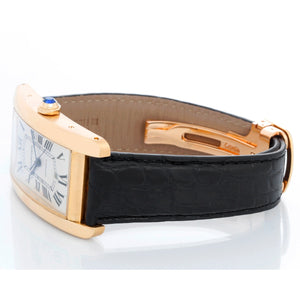 Cartier Tank Americaine 18k Yellow Gold Automatic Mens XL Watch W2609756