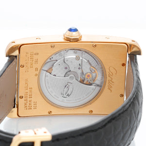 Cartier Tank Americaine 18k Yellow Gold Automatic Mens XL Watch W2609756