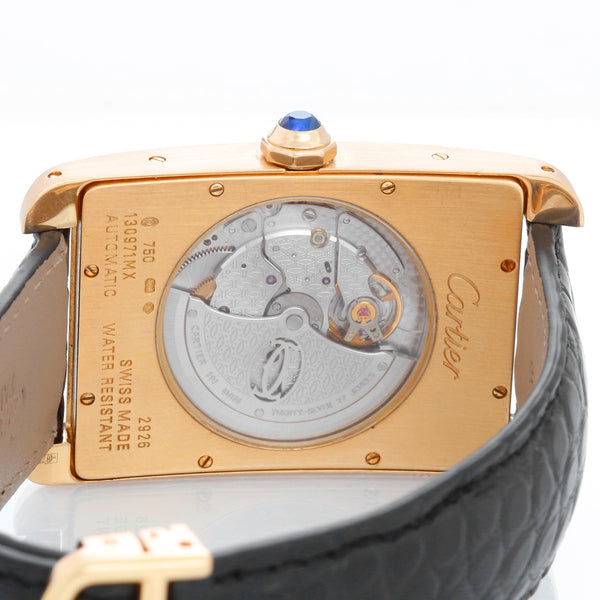 Cartier Tank Americaine 18k Yellow Gold Automatic Mens XL Watch W2609756