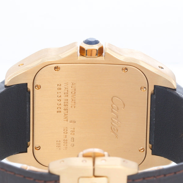 Cartier Santos 100 18K Yellow Gold Men's Watch Ref 2657 W20071Y1