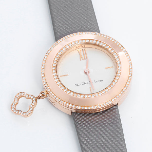 Van Cleef & Arpels Charms 18K Rose Gold Diamond Watch