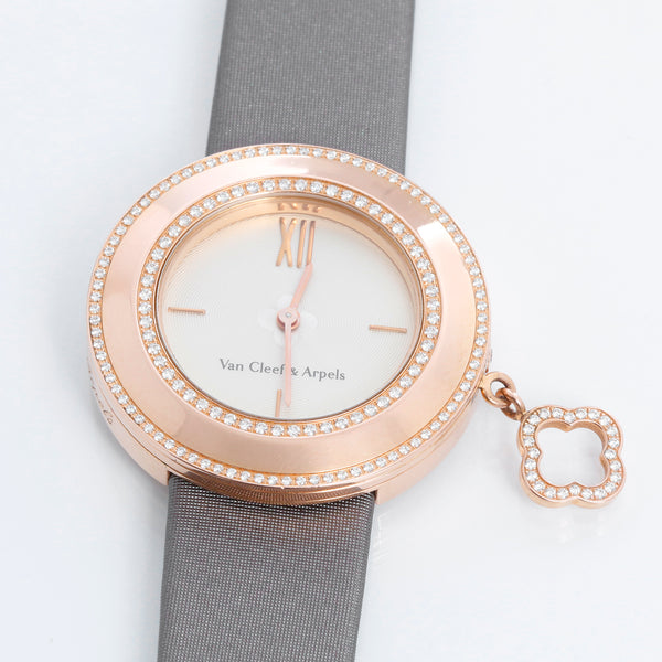Van Cleef & Arpels Charms 18K Rose Gold Diamond Watch