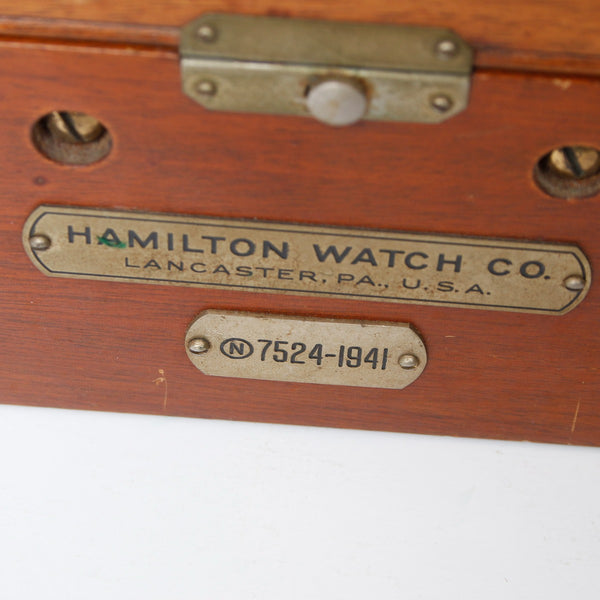 US Navy Mounted Hamilton Model 22 Bureau of  Ships Chronometer