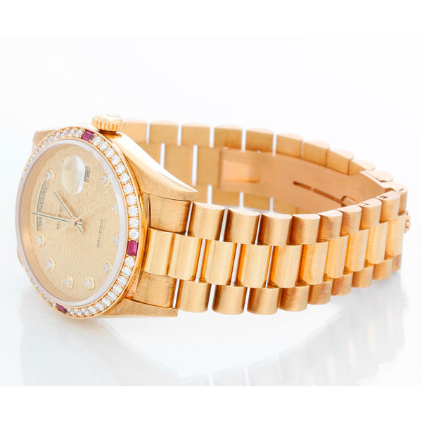 Rolex President Day-Date Men's 18k Yellow Gold Watch 18378