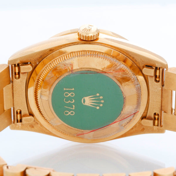 Rolex President Day-Date Men's 18k Yellow Gold Watch 18378