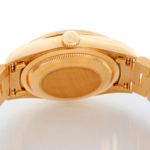 Rolex President Day-Date Men's 18k Yellow Gold Watch Vignette Dial  18378