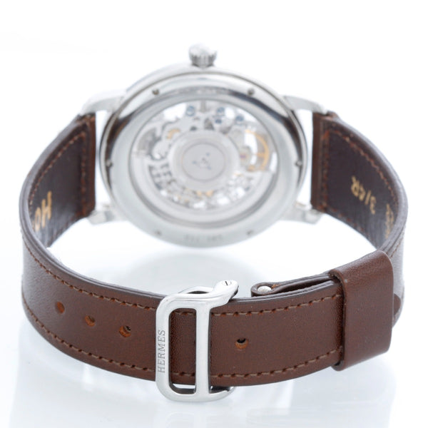 Hermes Stainless Steel Sesame TGM Skeleton Watch Ref. SM1.710