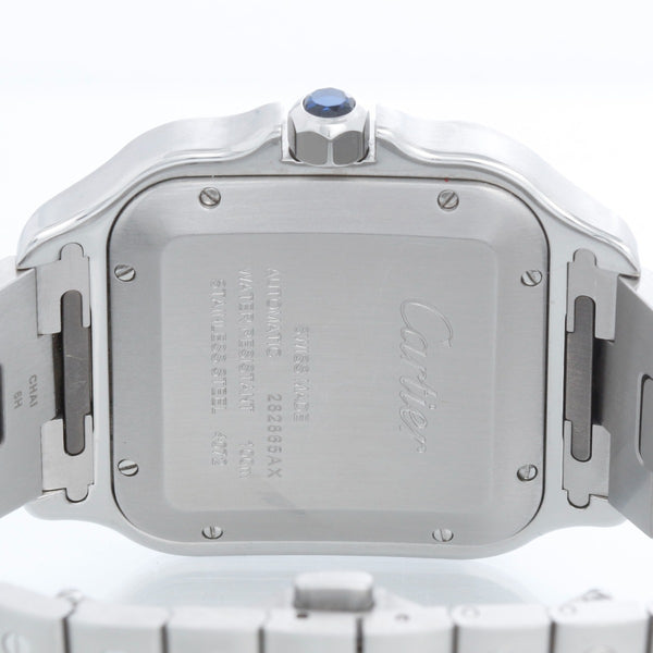 Cartier Santos De Cartier Stainless Steel  Blue Dial  Large Watch WSSA0030 4072