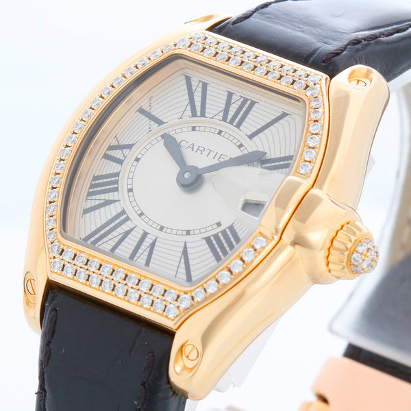 Cartier Roadster 18k Yellow Gold Ladies 31mm Quartz Watch W62018Y5 2676