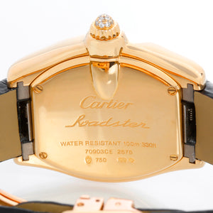 Cartier Roadster 18k Yellow Gold Ladies 31mm Quartz Watch W62018Y5 2676
