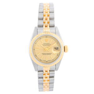 Rolex Ladies 2-Tone Datejust Watch 69173 Champagne Dial
