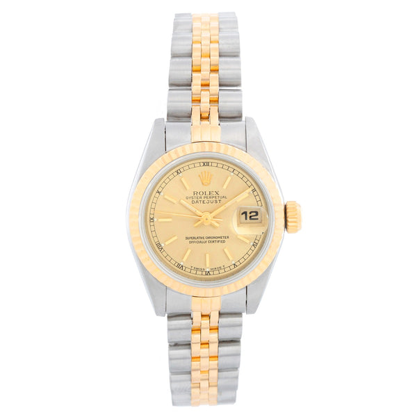 Rolex Ladies 2-Tone Datejust Watch 69173 Champagne Dial