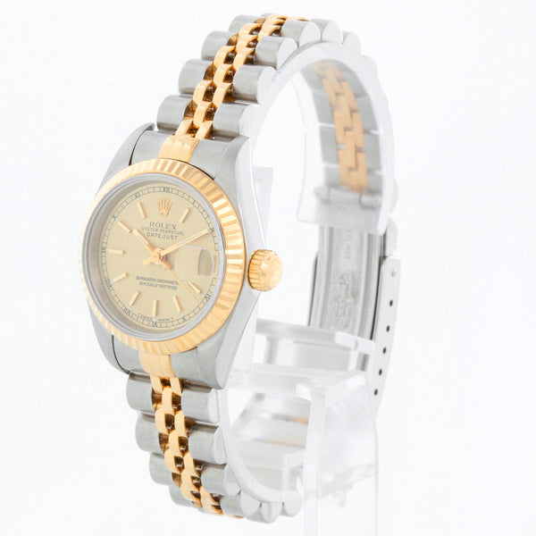 Rolex Ladies 2-Tone Datejust Watch 69173 Champagne Dial