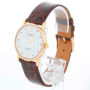 Rolex Cellini Classic 18k Yellow Gold Men's White Dial Watch 5115