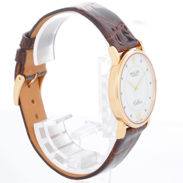 Rolex Cellini Classic 18k Yellow Gold Men's White Dial Watch 5115