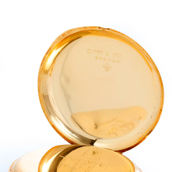 Patek Philippe 18K  Hunting Case Pocket Roman Numerals Watch