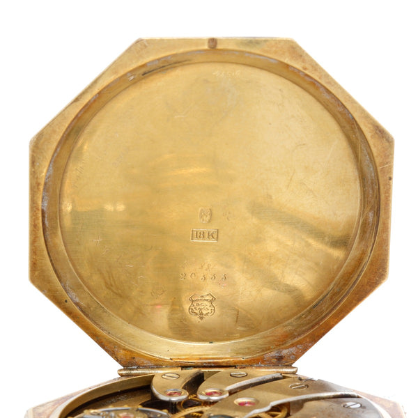 Black Starr & Frost Art Deco Enamel Pocket Watch