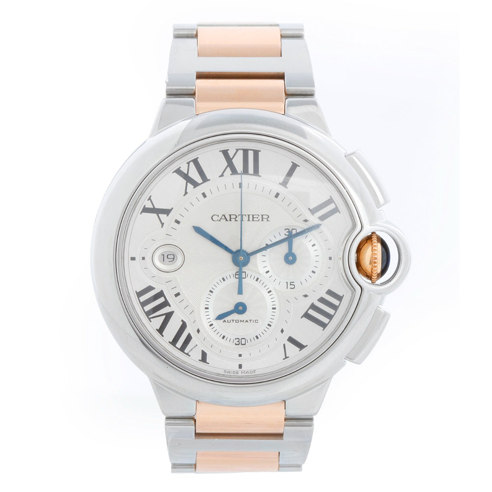 Cartier Ballon Bleu 44mm Stainless Steel & Rose Gold Chronograph W6920063