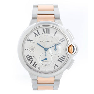 Cartier Ballon Bleu 44mm Stainless Steel & Rose Gold Chronograph W6920063
