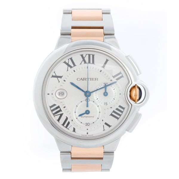 Cartier Ballon Bleu 44mm Stainless Steel & Rose Gold Chronograph W6920063